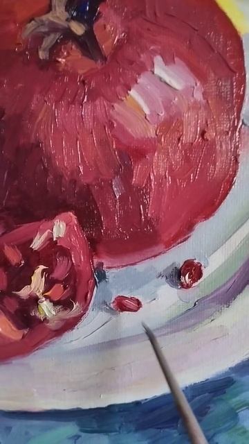 Гранаты маслом за один сеанс / художник Симоненко Любо смотреть онлайн