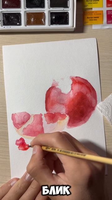 Гранат акварелью #art #drawing #лето #скетч #лето2024 #sketch #draw #р смотреть онлайн