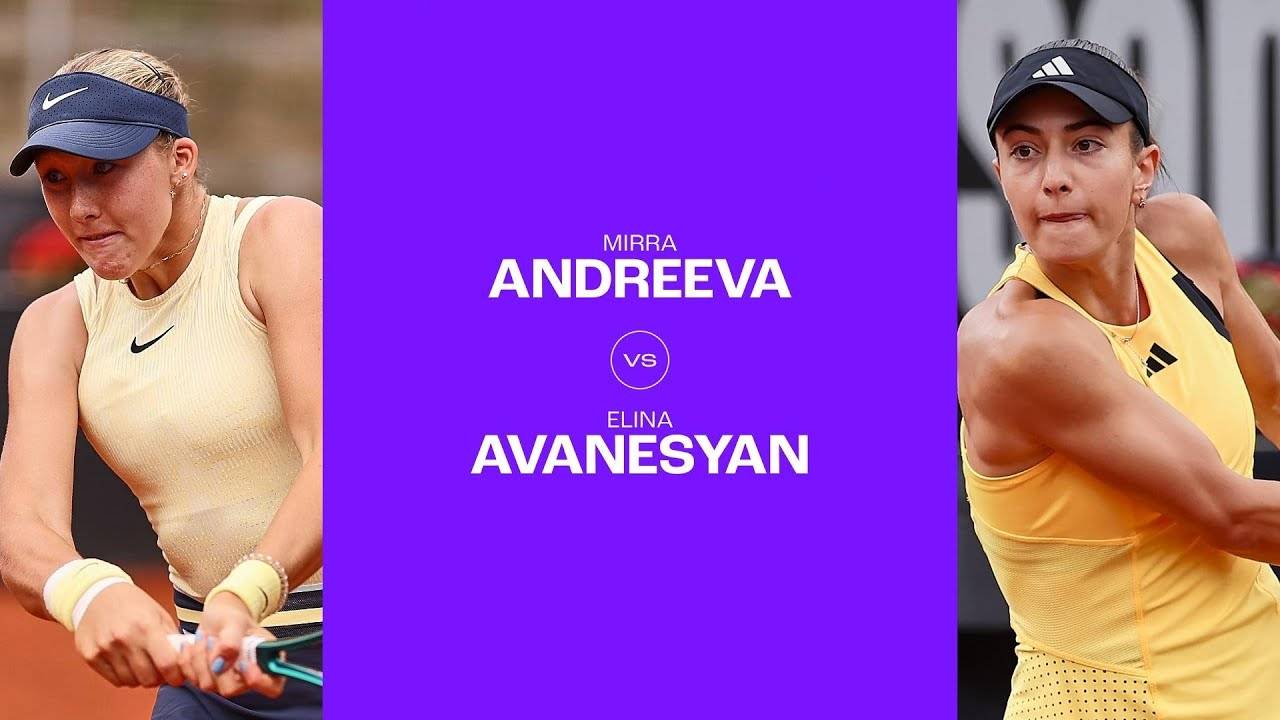 27.07.2024. Мирра Андреева - Элина Аванесян. WTA Lasi. Mirra Andreeva - Elina Avanesyan