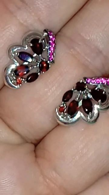Натуральные гранаты и пинк рубины в серебре 925 .Цена-4900 смотреть онлайн