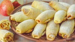 Сочная начинка в рассыпчатом тесте. ПЕСОЧНЫЕ РУЛЕТИКИ С ЯБЛОКОМ