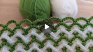 Узор крючком #веселыепетельки #вязаниекрючком #Анявяжет