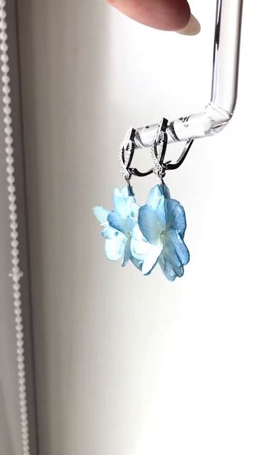 Серьги из настоящей гортензии. #подарок смотреть онлайн