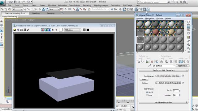 3dsМax creating double sided glass & mirror material