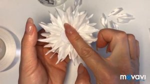 Астра из атласной ленты