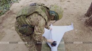 Расчет ударного высокоточного беспилотного летательного аппарата «Куб-1» уничтожил пункт управления
