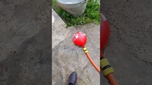 НАДУВАНИЕ ВОДОЙ ЭЛЛАСТИЧНОГО ШАРИКА СО ШЛАНГА:)/Линкин.