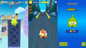 Om Nom Run vs Om Nom Parkour vs Om Nom Run 2.Санта-Клаус против Паркурщиков.Кто Быстрее и Круче