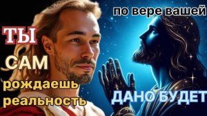 Ты САМ рождаешь свою реальность. По вере вашей дано будет.