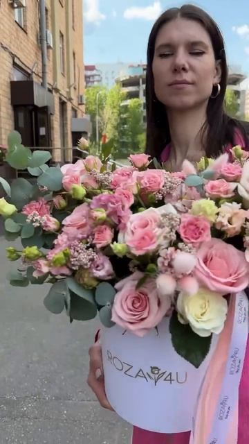 Авторская композиция в коробке Серенада#цветымосква смотреть онлайн