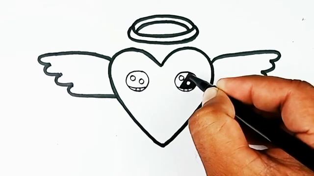 рисовать для детей | How to Draw Heart with Wings | Draw Step by Step | Distinguish Art