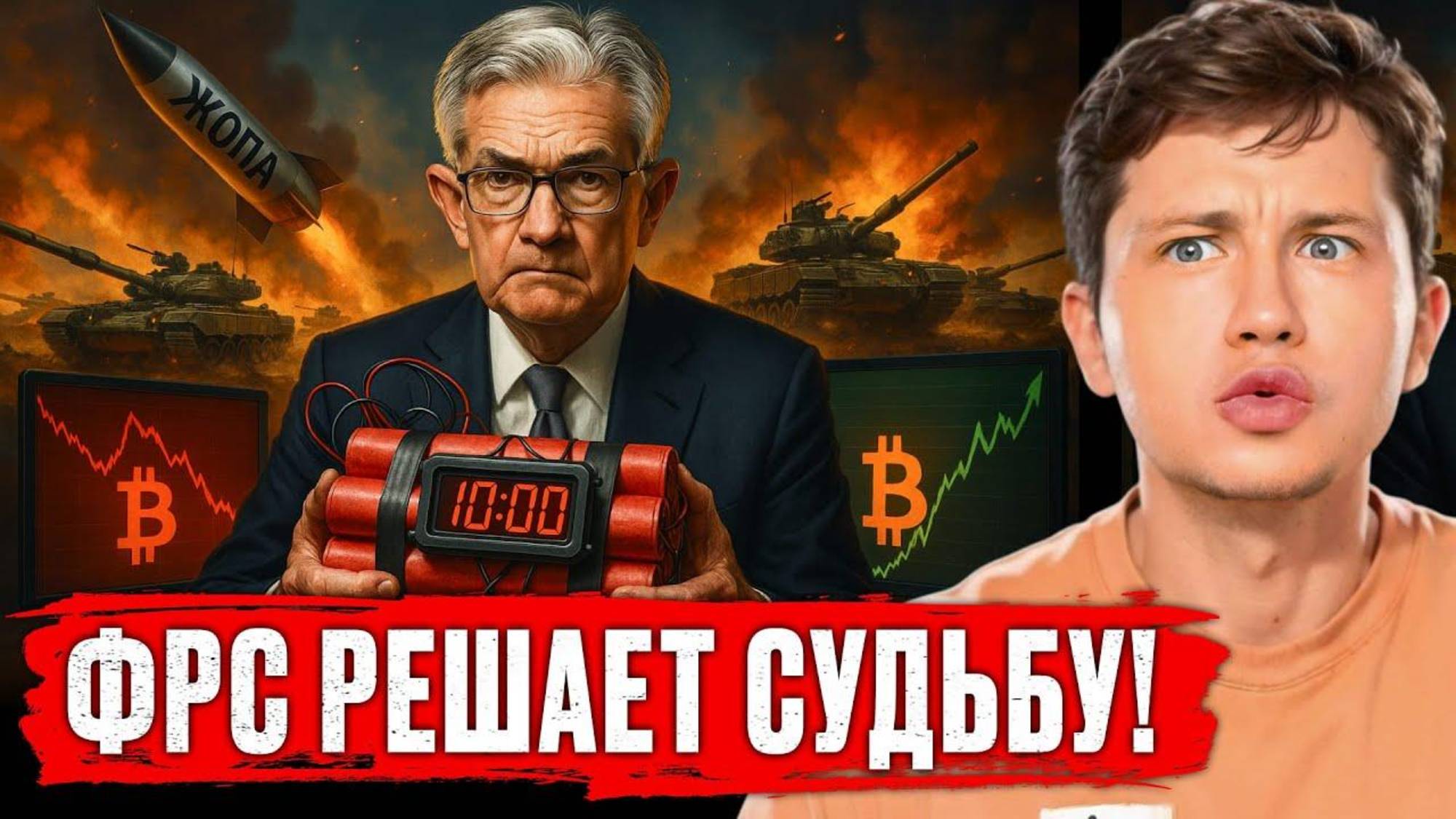 🔥 ФРС решит всё： Ставки, Война, Криптовалюта — Биткоин на $100K! а Эфир буксует! смотреть онлайн