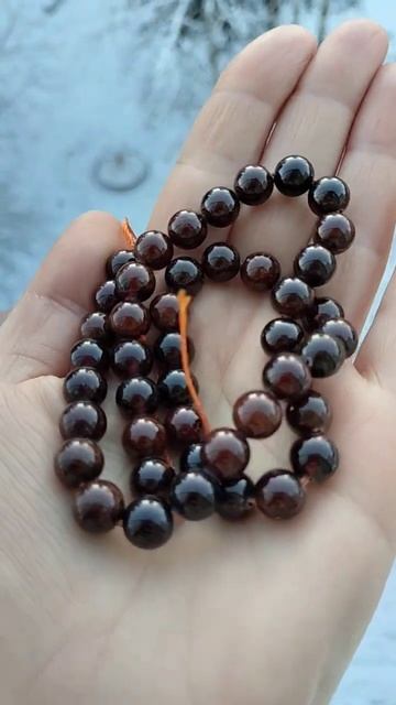 Бусины Граната Спессартин #натуральныекамни #luonnonkivet смотреть онлайн