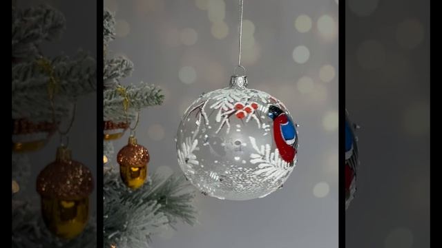 Шар "Дыхание зимы" — стеклянное новогоднее украшение / смотреть онлайн