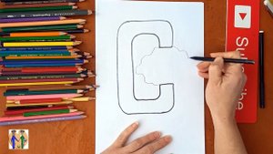 Как нарисовать букву С. Онлайн-школа рисования "Малевашки"