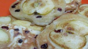 Оладьи с яблочным припеком