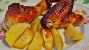 Курица, запеченная с картофелью