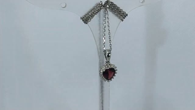 Кулон с натуральным африканским Reddish Orange гранатом 1.08 ct
