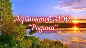 Лермонтов М.Ю. Родина (Люблю отчизну я, но странною любовью...)