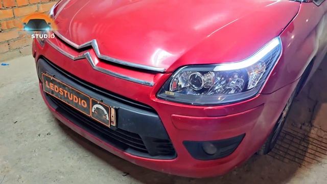 Citroen C4 модернизация света фар смотреть онлайн