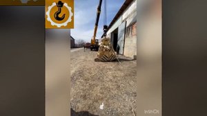 Грейферный ковш установили на автокран Урал Кс-55722-1 Юр