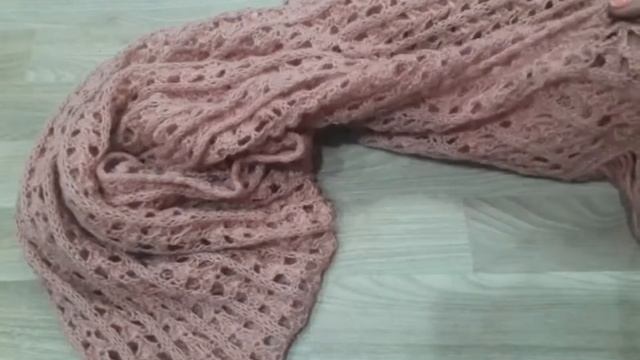 Ажурный палантин спицами#для начинающих#мастериц#