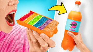 🍰Торт-бутылка с радужной газировкой 🌈 Необычный рецепт