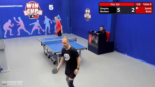11:30 Борцов Дмитрий 3-0 Булуй Сергей  стол 5  ЮГ-2  14.07.22