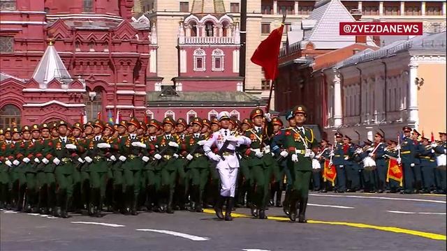 Парадные расчеты дружественных государств на Красной Площади - Вьетнам, Египет, Китай, Лаос (куд...