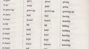 Irregular Verbs
