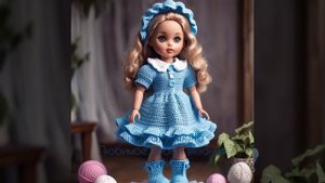 Платья для кукол вязанные крючком/crochet beautiful Dresses for doll/wünderschöne Kleider häkeln