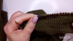 Закрытие петель для пройм по спинке.