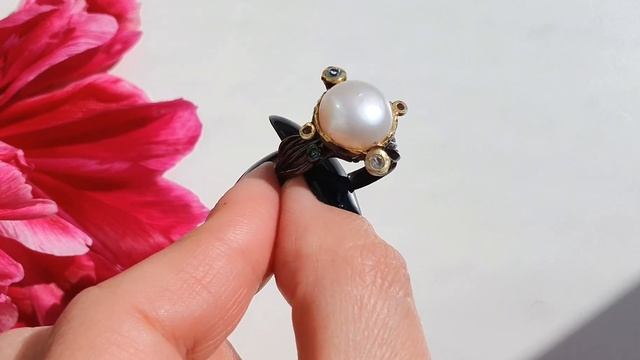 Серебряное Кольцо ручной работы с натуральным Жемчуг? смотреть онлайн