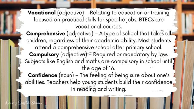 INTERMEDIATE ENGLISH STORY 🏫What's school like in England   B1 - B2   Level 5-6   English Practice