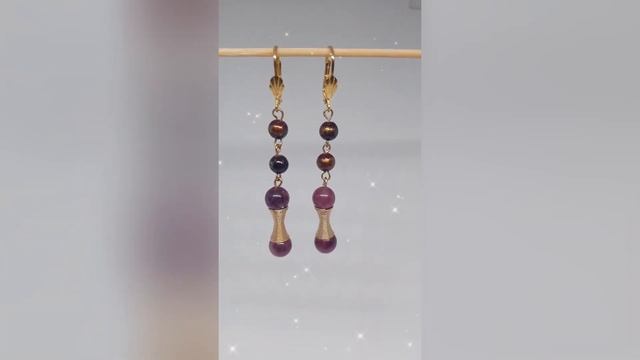Серьги с натуральным гранатом #серьгиручнойработы #гр