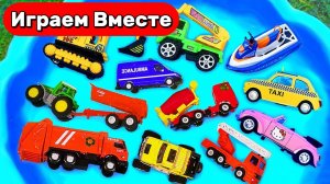 Машинки мультики 🚗 Игрушечные машинки: изучаем транспорт и его звуки 🔊 Видео для детей