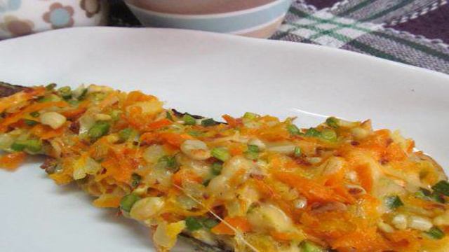 Кабачковые языки фаршированные овощами