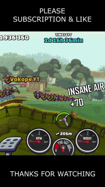 😎 Easy 15000 With Glider 😎 (Skip It Good) - Hill Climb Racing 2 #shorts #hcr2