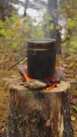 Бушкрафт в лесу - Отличная самоделка для костра из старого бревна