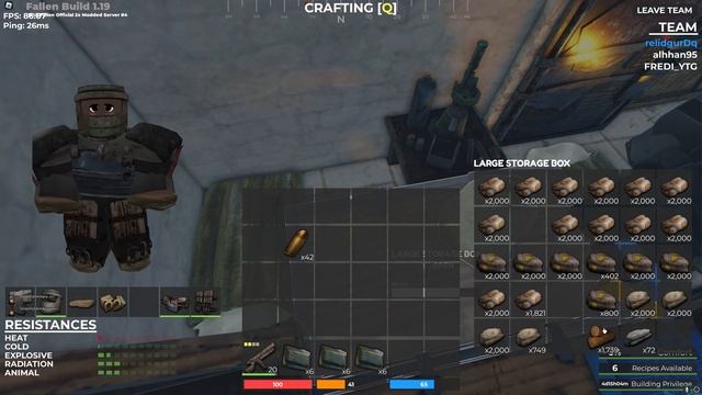 ОДИН ФАЙТ I ИСТОРИЯ О ТОМ КАК МЫ ПОТЕРЯЛИ ВЕСЬ ЛУТ В FALLEN SURVIVAL RUST ON ROBLOX смотреть онлайн