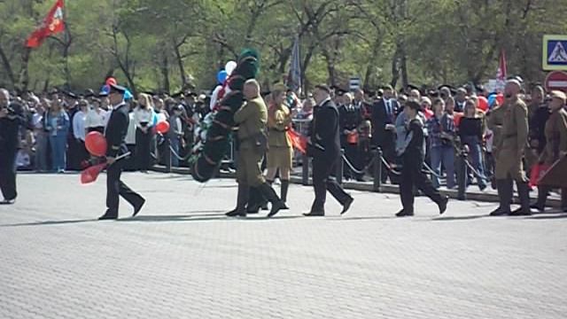Церемония возложения цветов к мемориалу в Черногорске 9 мая 2025г.
