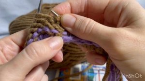 Фабричный край изделий резинкой 2 на 2 по кругу