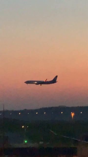 Вечерняя посадка самолёта в Аэропорту Домодедово, г. М смотреть онлайн