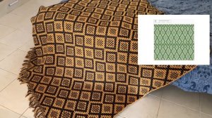 Плед крючком «Оптические ромбы»: схема в описании