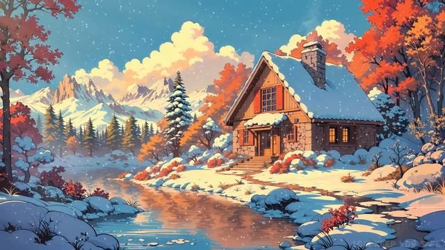 Sunset Winter  Lofi Keep You Safe  Stress Relief with Lofi Hip Hop  Lofi Winter to Study Work