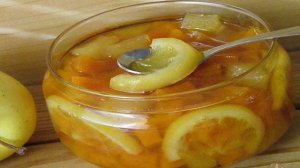 Ароматное тыквенное варенье с лимоном и кусочками яблока