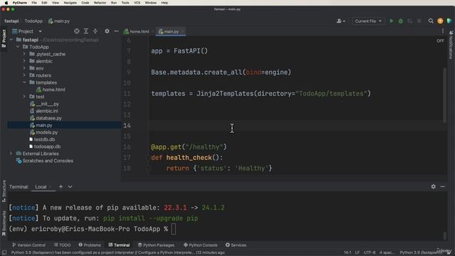 4. FastAPI Full Stack - Installation of Requirements