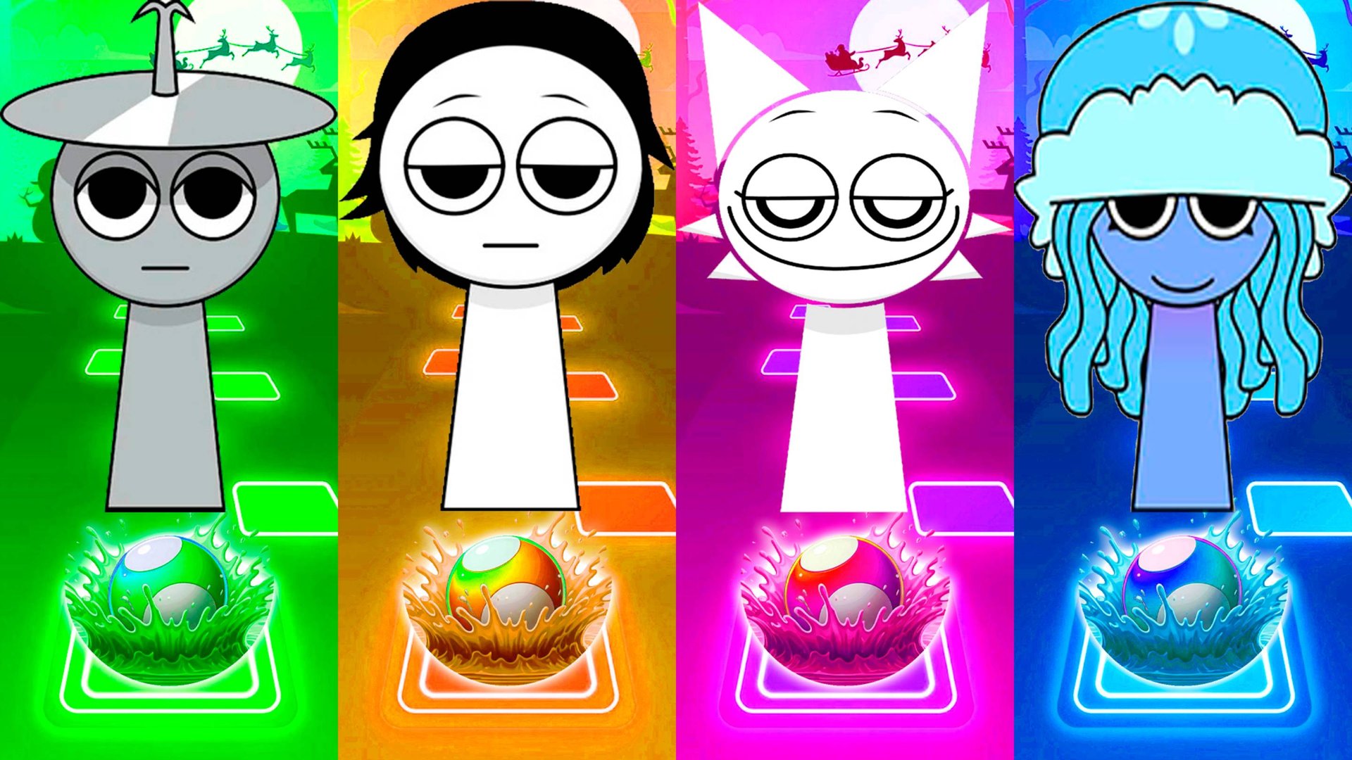 СЕРЫЙ СПРУНКИ VS СИГМА СПРУНКИ VS КОШЕЧКИ СПРУНКИ VS МЕДУЗЫ СПРУНКИ | Tiles Hop