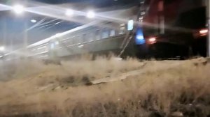 Тэп70бс-129 с поездом 123ф волгоград ташкент Снимал 14.03