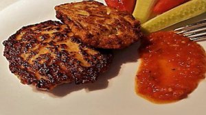 Мясные оладьи из куриного фарша